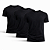 Kit 3 Camisetas De Algodão Egípcio Preto Barcelona Design - Imagem 1