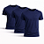 Kit 3 Camisetas De Algodão Egípcio Azul Marinho Barcelona Design - Imagem 1