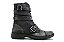 Bota Cano Alto Engineer Masculina Com Fivela e Zíper Lateral Couro Preto Stoned Barcelona Design - Imagem 1