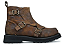 Bota Cano Médio Couro Camurça Estonado com Fivelas Barcelona Design - TAM 33 AO 36 | Monk Bull - Imagem 1