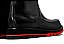 Bota Chelsea Couro Preto Solado Tratorado Vermelho - Tam 33 ao 36 Barcelona Design - Imagem 2