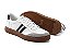 Tênis Casual Em Couro Branco/Preto Barcelona Design | Luck Bull - Imagem 3