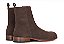 Bota Chelsea Masculina Zíper Lateral Couro Camurça Marrom Barcelona Design - Imagem 5