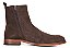 Bota Chelsea Masculina Zíper Lateral Couro Camurça Marrom Barcelona Design - Imagem 3