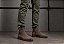 Bota Chelsea Masculina Zíper Lateral Couro Camurça Marrom Barcelona Design - Imagem 8