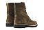 Bota Masculina Cano Alto Couro Camurça Marrom Estonado Barcelona Design | Bull Walk - Imagem 5