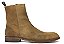 Bota Chelsea Zíper Lateral Couro Camurça Caramelo Estonado Barcelona Design - Imagem 1