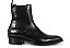 Bota Chelsea Masculina Cano Alto Couro Preto Barcelona Design - Imagem 1