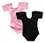 Collant Ballet/ Meia Manga - Rosa/Preto - Imagem 4