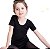 Collant Ballet/ Meia Manga - Rosa/Preto - Imagem 1