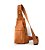 Mochila Transversal Masculina em Couro Legítimo Creta com 4 Bolsos - Imagem 2