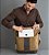 Bolsa Pasta Carteiro Masculina Transversal Tote Russia em Couro legítimo e Lona - Imagem 7