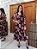 Vestido Plissado Midi Tule Floral - Imagem 1