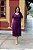 Vestido Midi Plissado Tule Roxo - Imagem 1