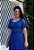Vestido Midi Plissado Tule Azul Royal - Imagem 3