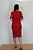 Vestido Tubinho Vermelho com Bordado - Imagem 4
