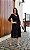 Vestido Midi Com Babados Preto - Imagem 1