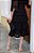 Vestido Midi Com Babados Preto - Imagem 3
