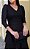 Vestido Midi Com Babados Preto - Imagem 2