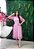 Vestido Midi Tule Listras Pink - Imagem 1
