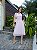 Vestido Midi Tule Geométrico Branco - Imagem 1
