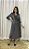 Vestido Plissado Preto Brilho Prata - Imagem 3