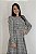 Vestido Tweed Pregas Xadrez Preto e Branco - Imagem 3