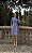 Vestido Com Pregas Tweed Azul Jeans - Imagem 1