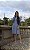 Vestido Com Pregas Tweed Azul Jeans - Imagem 2