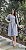 Vestido Malha Tweed Branco e Azul Marinho - Imagem 3