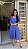 Vestido Midi Renda Azul - Imagem 1