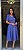 Vestido Midi Renda Azul - Imagem 3