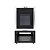 Calefator a Lenha / Vecta 26 / Preto com Inox / 35 m² - Imagem 2