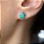 Brinco Gota Teresa em Ouro 18K e Esmeralda de 7x9mm - Imagem 2