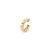 Piercing de Orelha Mini Pérolas Brancas em Ouro 18K - Imagem 1