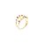 Anel de Ouro 18K com Pedras Coloridas Mosquitinho de Aro Duplo - Imagem 1