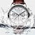 Relógio Masculino Lige 9866 Cronometro Pulseira Em Couro - Imagem 2