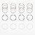 ANEL PISTAO VW 1.6 8v. AKL, SEAT CORDOBA - ASVW16B/0,50 - Imagem 1