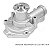 BOMBA D' AGUA HONDA CIVIC 1.6 16V 1996/1999 TAKAO BDH17 - Imagem 1
