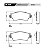 JOGO PASTILHA DE FREIO DIANTEIRA CITROEN XSARA, PEUGEOT 206 - Imagem 2