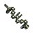 VIRABREQUIM HR/K2500/L200 2.5 8v. ACO FORJADO ROSCA MB0134F - Imagem 1