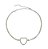 CHOKER MALHA LAMINADA COM CORAÇÃO VAZADO BANHADO A RÓDIO BRANCO - Imagem 1