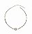 CHOKER COM ZIRCÔNIA OVAL CENTRAL BANHADA A RÓDIO BRANCO - Imagem 1