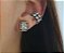 PIERCING LARGO COM DUAS FILEIRAS DE ZIRCÔNIAS CRISTAIS BANHADO A RÓDIO NEGRO - Imagem 2
