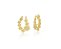 BRINCO EAR HOOK COM ESTRELAS CRAVEJADAS BANHADO A OURO - Imagem 1