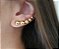 BRINCO EAR CUFF MEIAS BOLAS LISAS BANHADO A OURO - Imagem 2