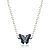 CHOKER EM PÉROLAS COM PINGENTE DE BORBOLETA CRAVEJADA - Imagem 1