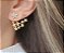 BRINCO EAR JACKET COM ESTRELAS CRAVEJADAS BANHADO A OURO - Imagem 2