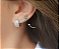 BRINCO MINI EAR CUFF COM PONTOS DE LUZ BANHADO A RÓDIO BRANCO - Imagem 2
