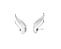 BRINCO EAR CUFF ASA TRABALHADA BANHADO A RÓDIO BRANCO - Imagem 1